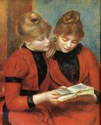 Pierre Renoir Young Girls Reading oil